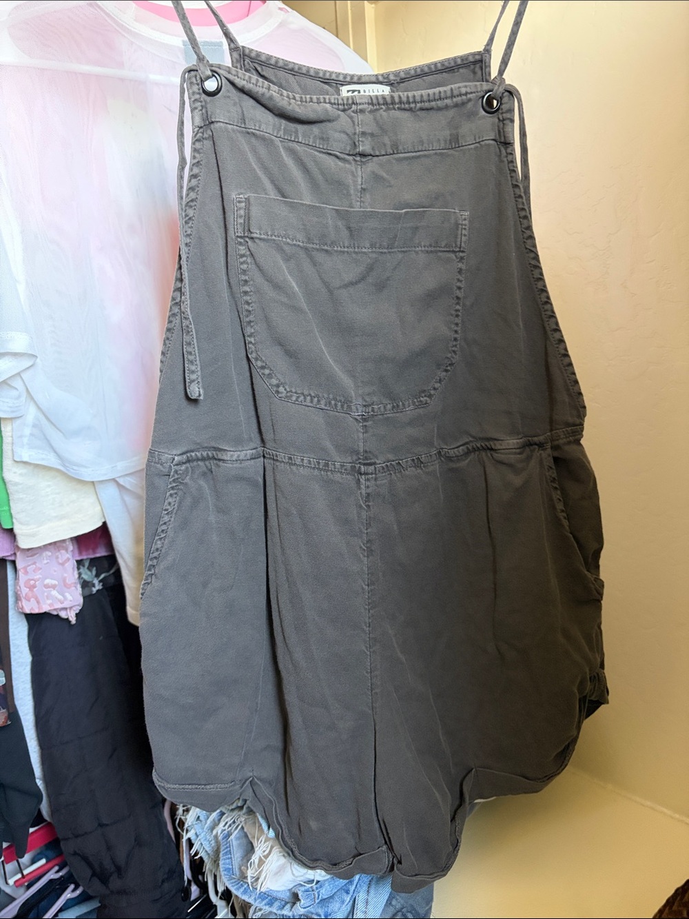 Billabong Olive Gray Utility Skort with Front Pocket